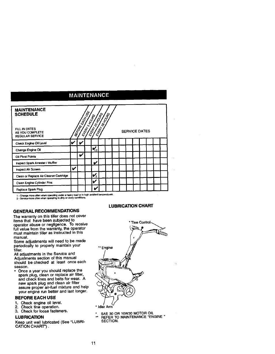 Maintenance | Craftsman 917.292490 User Manual | Page 11 / 33