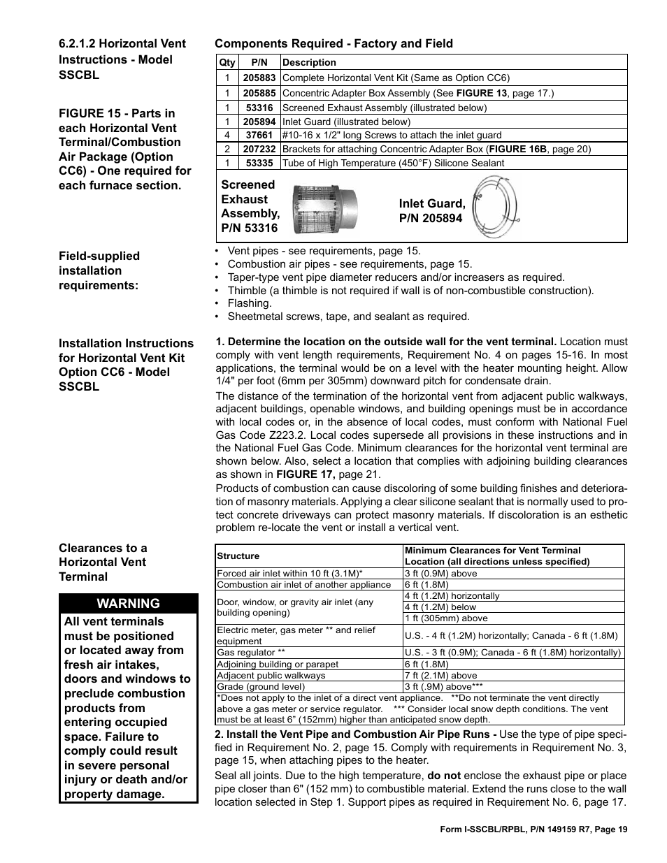 Reznor RPBL Unit Installation Manual User Manual | Page 19 / 60