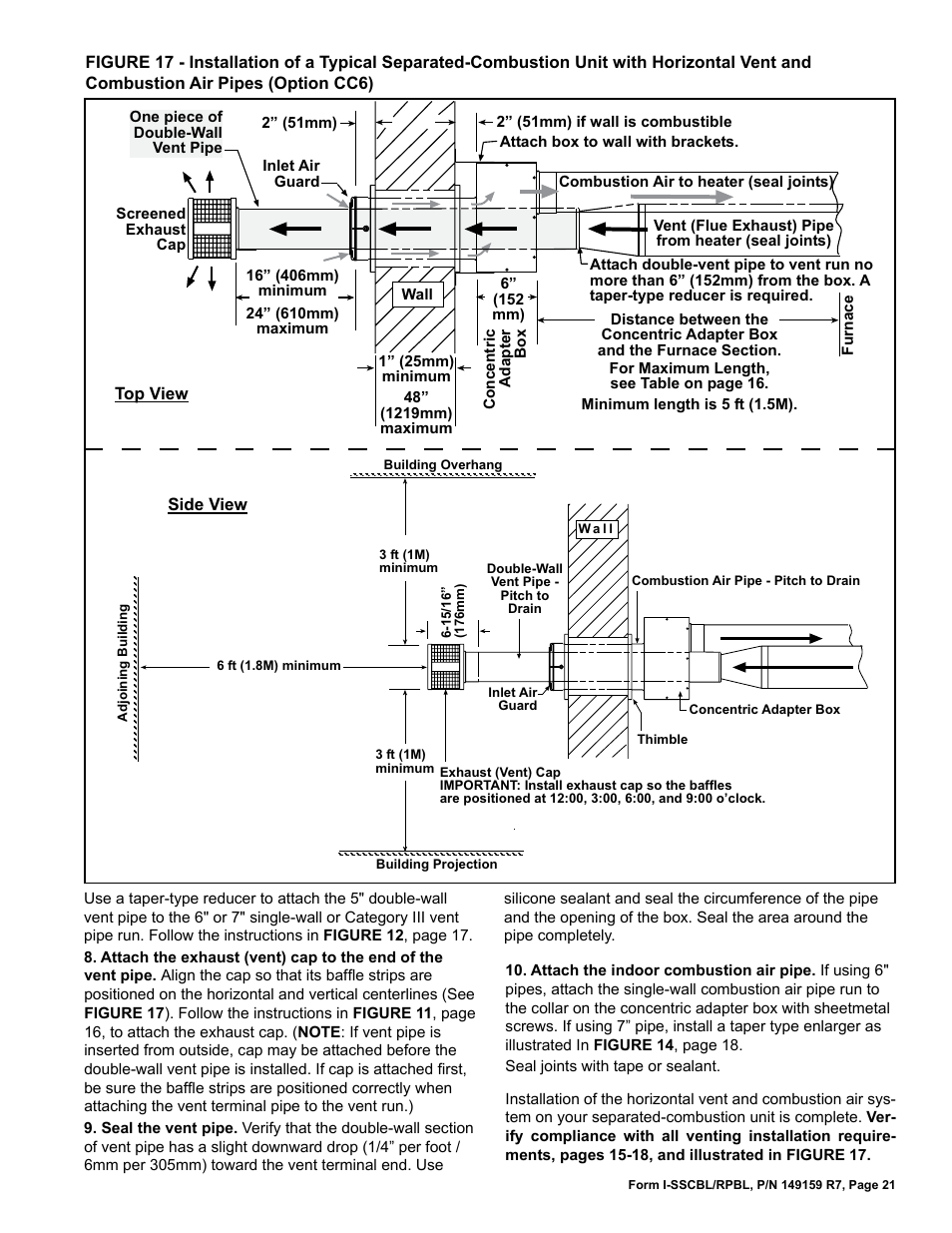 Reznor RPBL Unit Installation Manual User Manual | Page 21 / 60