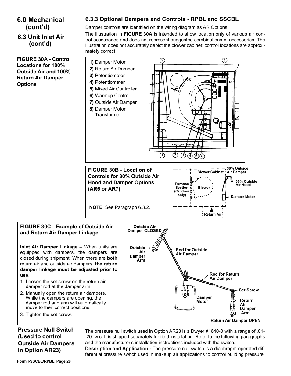 0 mechanical (cont'd), 3 unit inlet air (cont'd) | Reznor RPBL Unit Installation Manual User Manual | Page 28 / 60