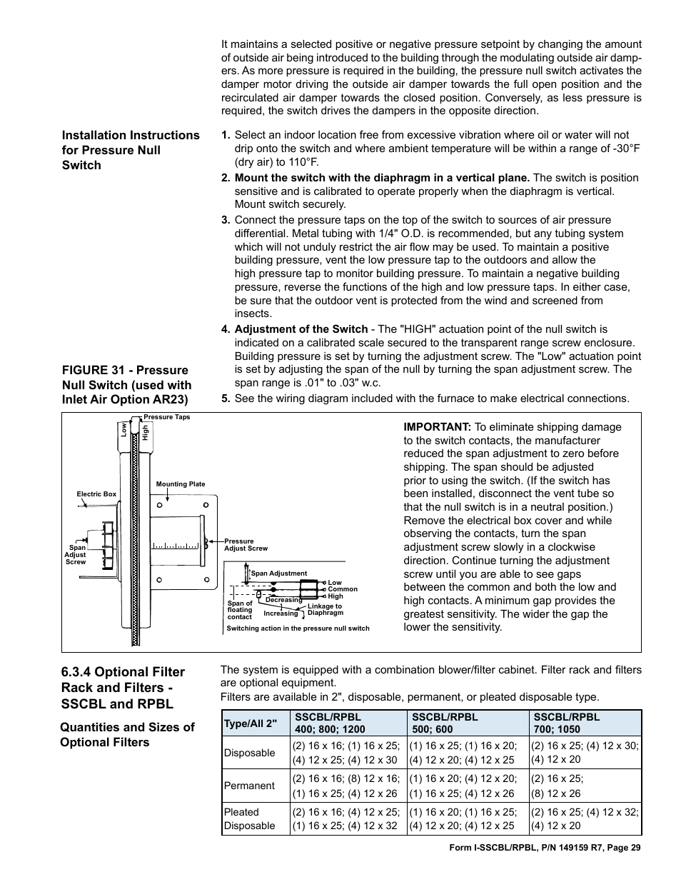 Reznor RPBL Unit Installation Manual User Manual | Page 29 / 60