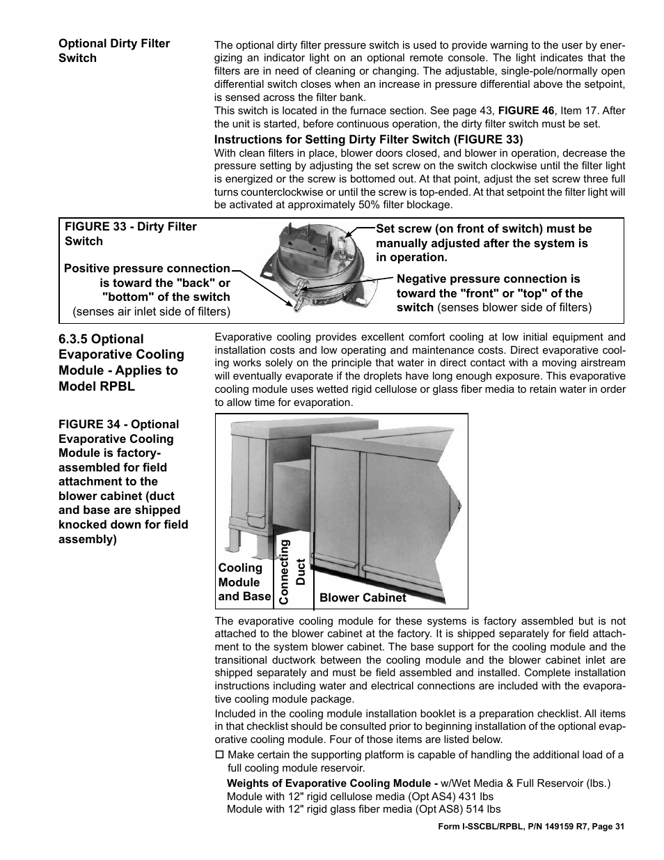 Reznor RPBL Unit Installation Manual User Manual | Page 31 / 60