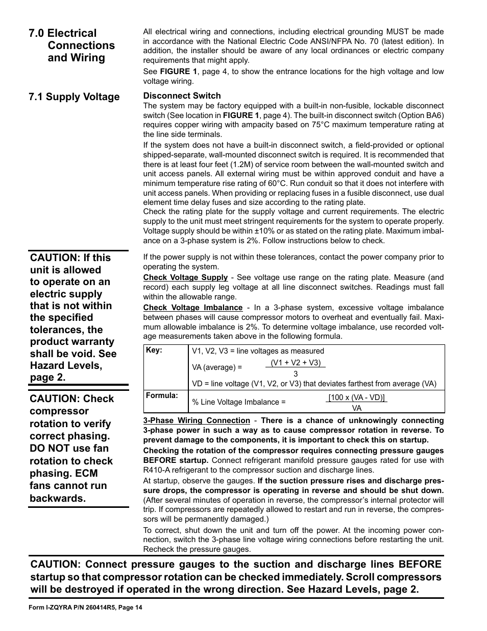 0 electrical connections and wiring | Reznor ZQYRA Unit Installation Manual User Manual | Page 14 / 72