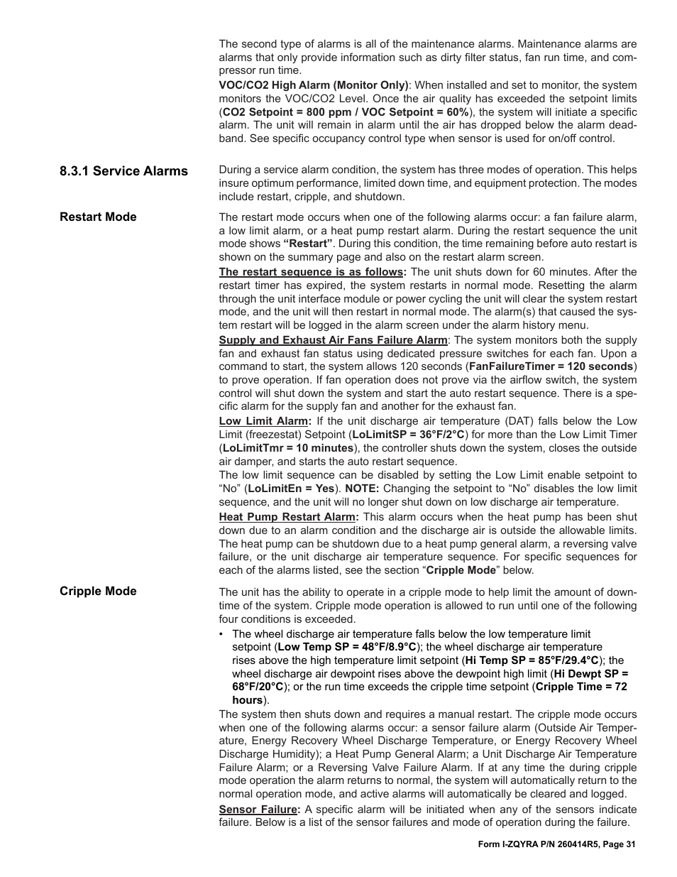 Reznor ZQYRA Unit Installation Manual User Manual | Page 31 / 72