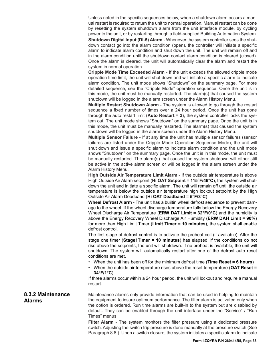 Reznor ZQYRA Unit Installation Manual User Manual | Page 33 / 72