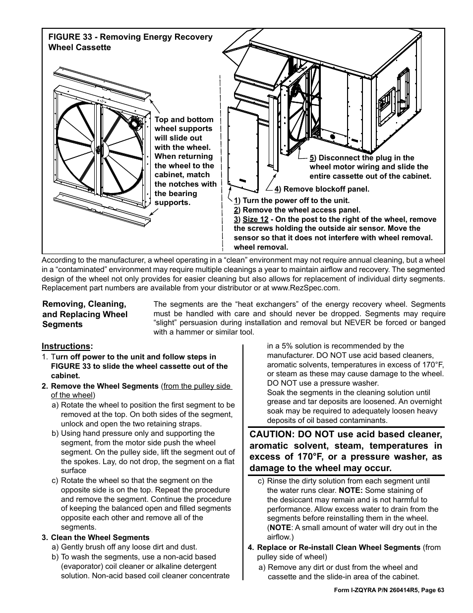 Reznor ZQYRA Unit Installation Manual User Manual | Page 63 / 72