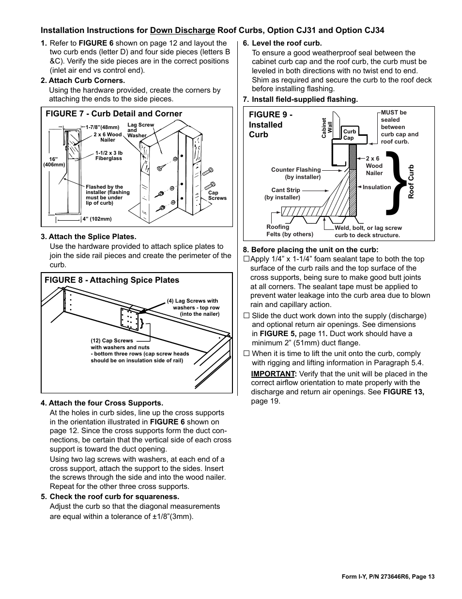 Reznor YDSA Unit Installation Manual User Manual | Page 13 / 76