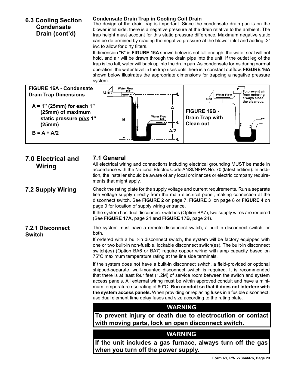 0 electrical and wiring, 1 general, 2 supply wiring | Reznor YDSA Unit Installation Manual User Manual | Page 23 / 76
