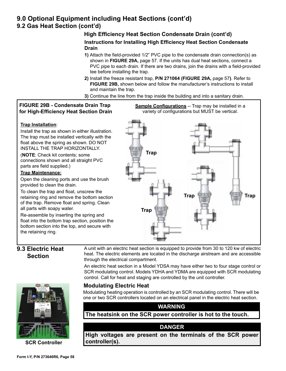 3 electric heat section | Reznor YDSA Unit Installation Manual User Manual | Page 58 / 76