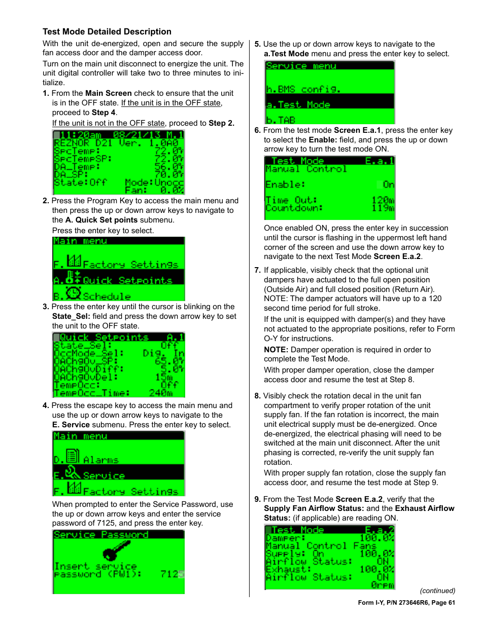 Reznor YDSA Unit Installation Manual User Manual | Page 61 / 76