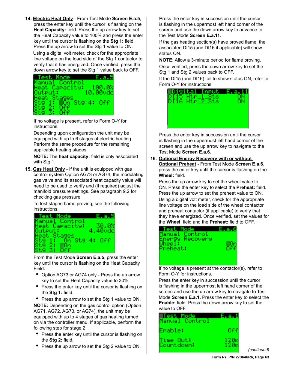 Reznor YDSA Unit Installation Manual User Manual | Page 63 / 76