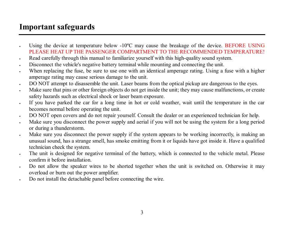 Important safeguards | Hyundai H-CDM8030 User Manual | Page 3 / 66
