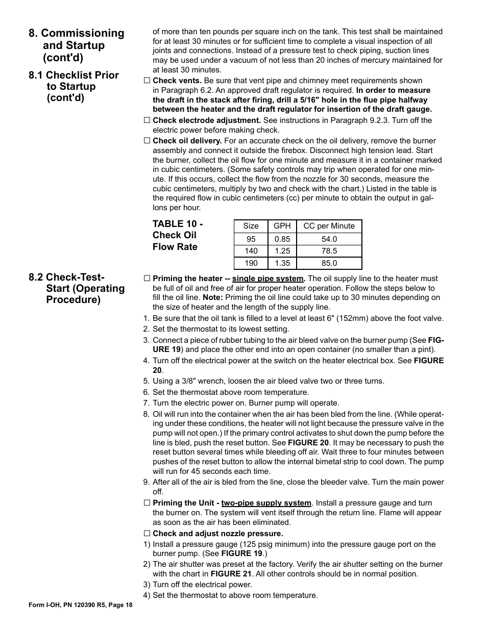Commissioning and startup (cont'd) | Reznor OH Unit Installation Manual User Manual | Page 18 / 28