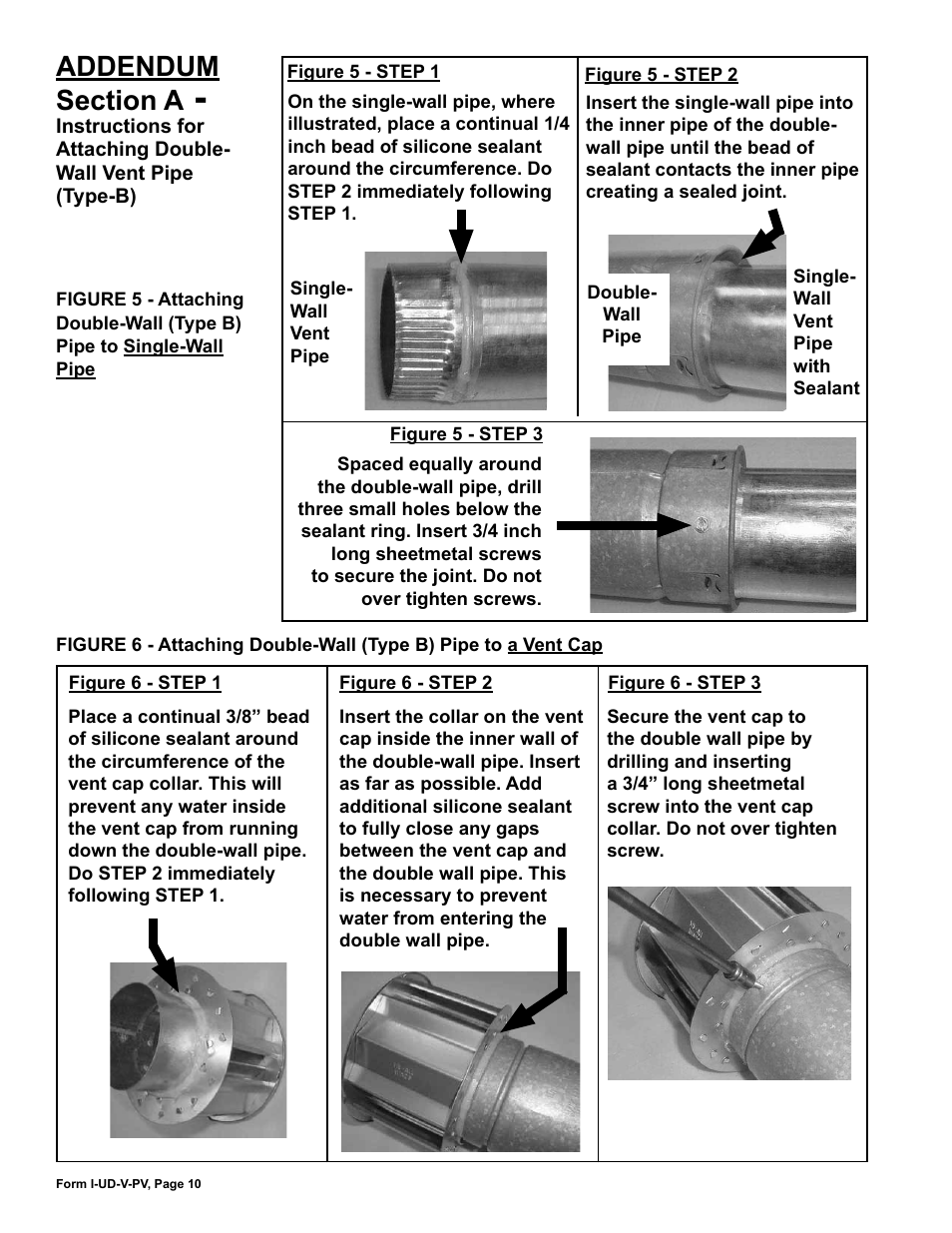 Addendum -1, Type-b) | Reznor UDBP Option - Installation - Power Venting User Manual | Page 10 / 12