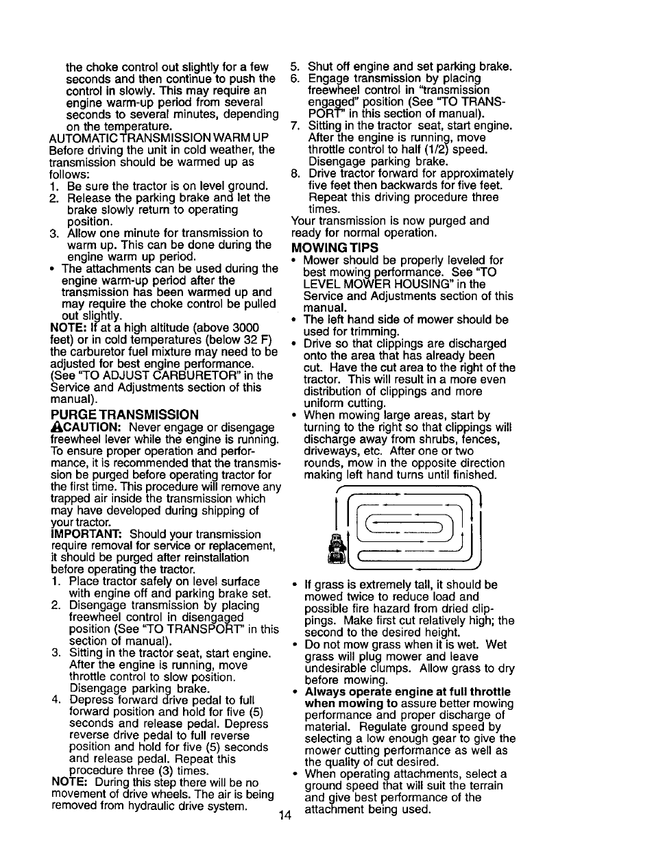 Mowing tips | Craftsman 917.272247 User Manual | Page 14 / 64