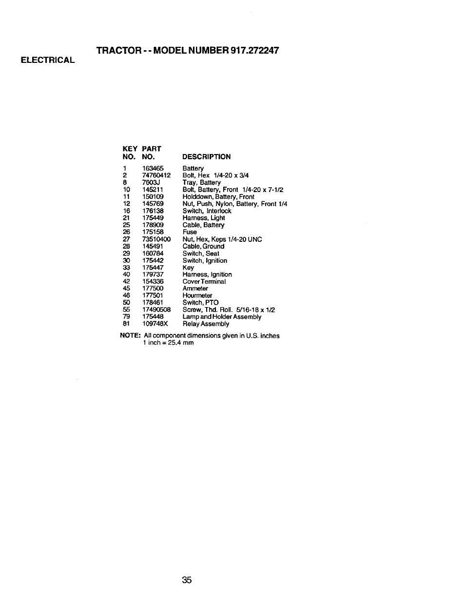 Electrical | Craftsman 917.272247 User Manual | Page 35 / 64