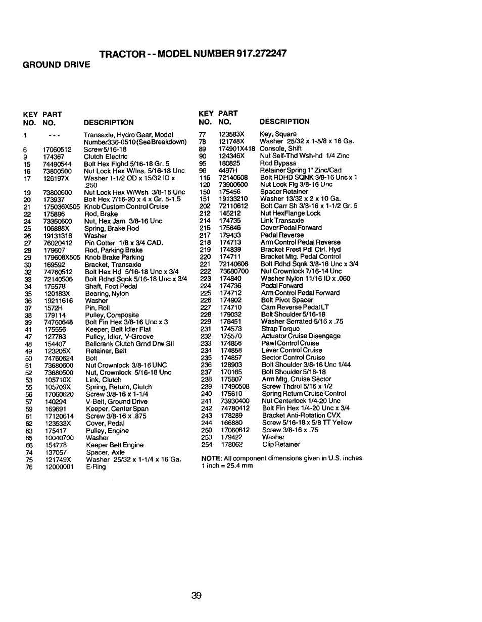 Ground drive | Craftsman 917.272247 User Manual | Page 39 / 64