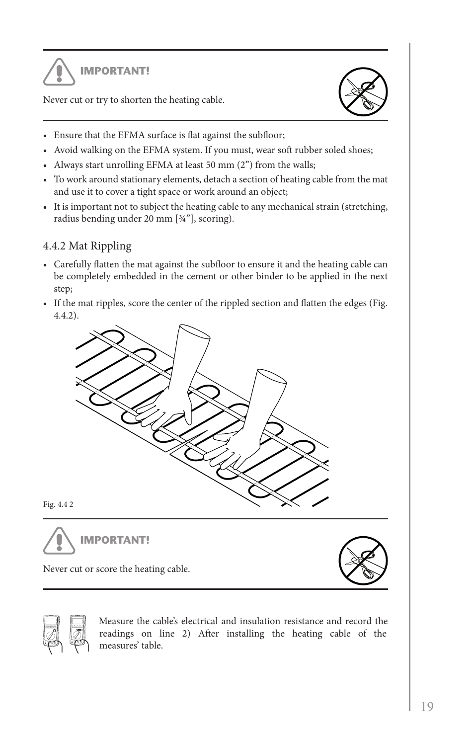 2 mat rippling | Reznor EFMA Unit Installation Manual User Manual | Page 19 / 27