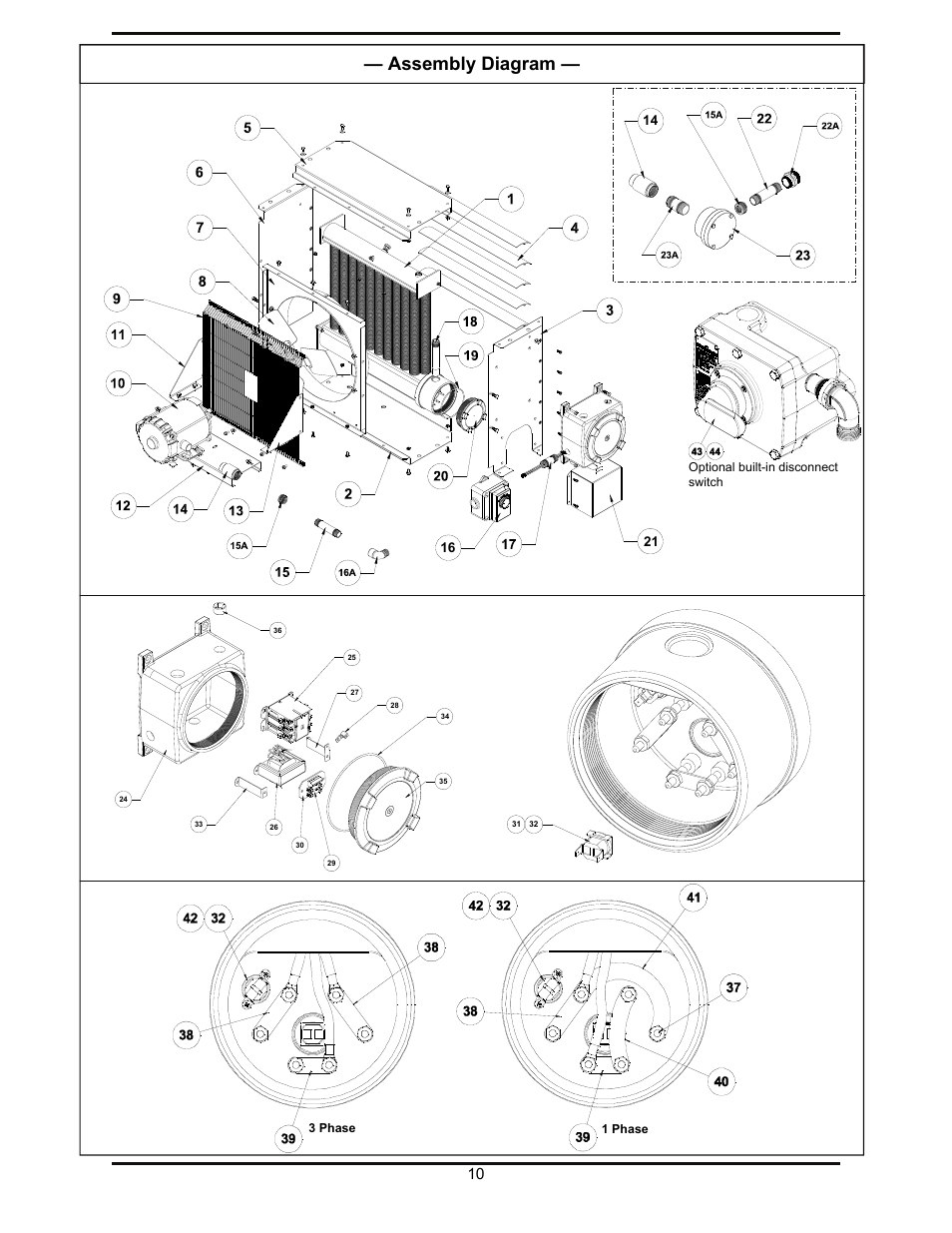 Assembly diagram | Reznor EXUB Unit Installation Manual User Manual | Page 10 / 16