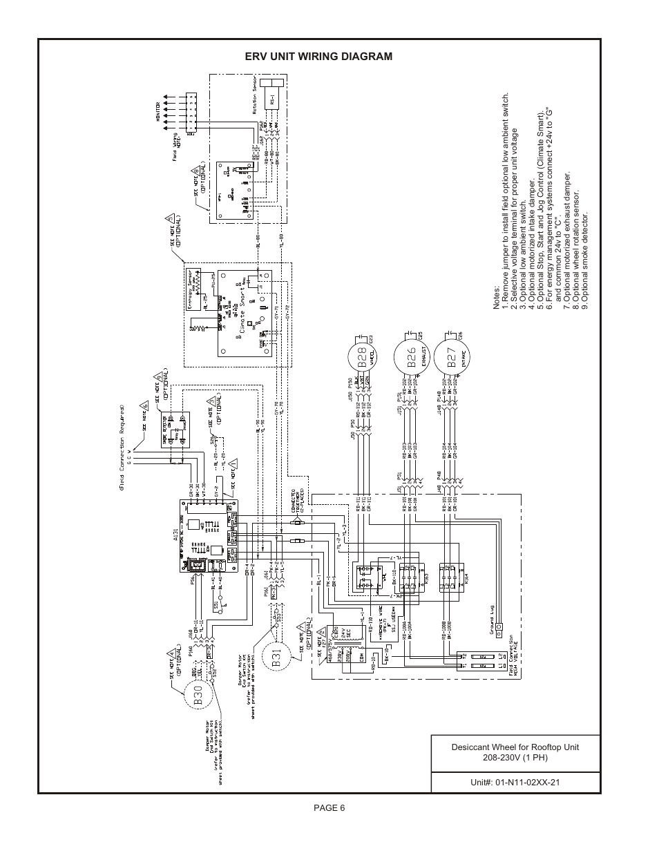 Erv unit wir ing diagram | Reznor XAWU Unit Installation Manual User Manual | Page 6 / 12