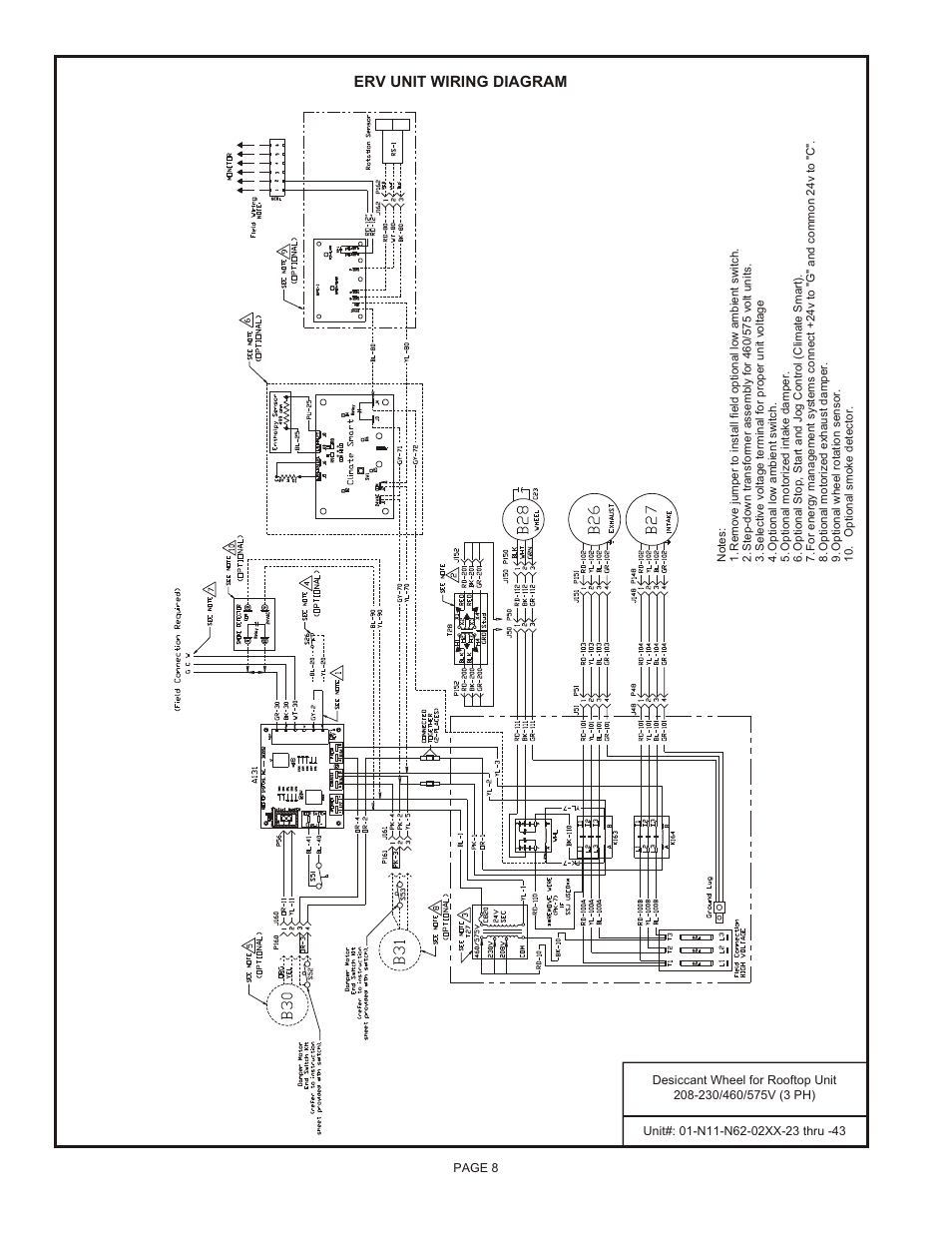 Erv unit wir ing diagram | Reznor XAWU Unit Installation Manual User Manual | Page 8 / 12