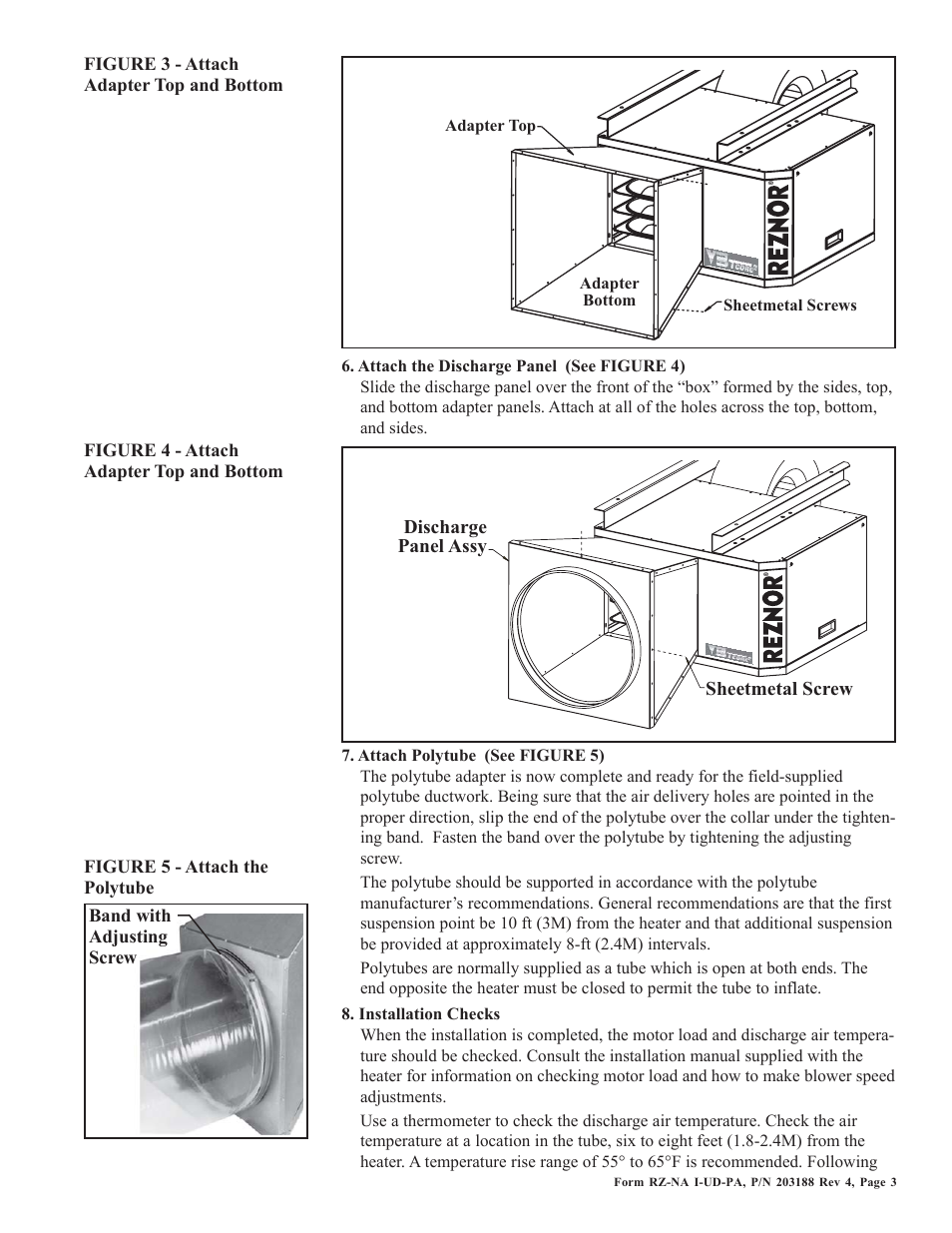 Reznor UDBS Option - Installation - Polytube Adapter Instructions User Manual | Page 3 / 4