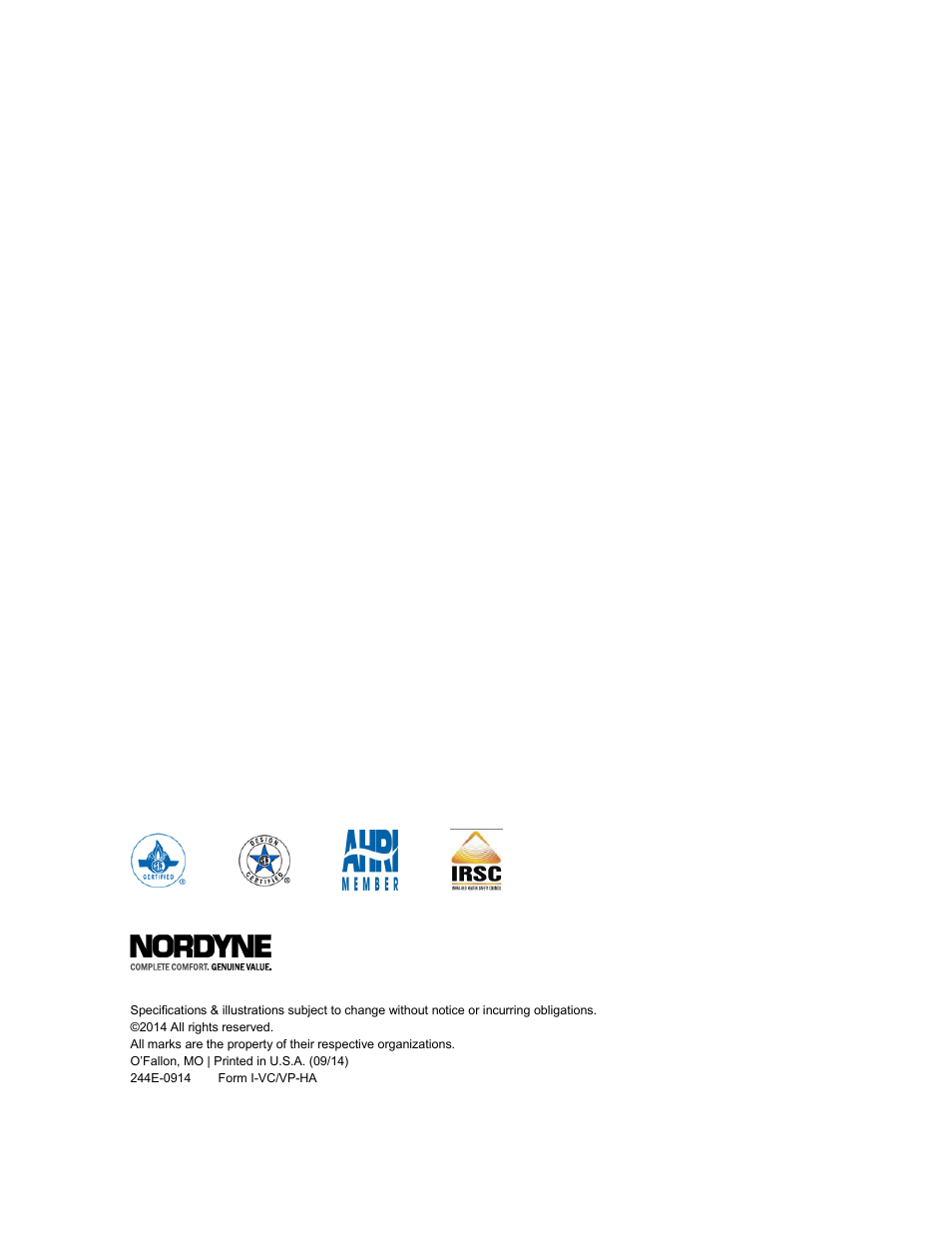 Reznor VC series infrared heaters High altitude conversion instructions User Manual | Page 12 / 12