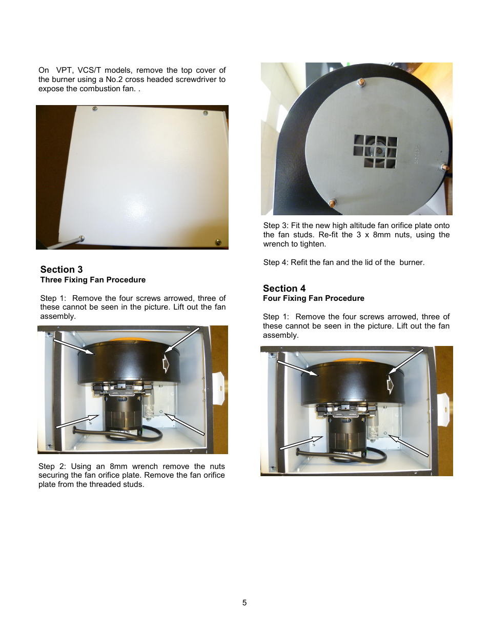 Reznor VC series infrared heaters High altitude conversion instructions User Manual | Page 5 / 12