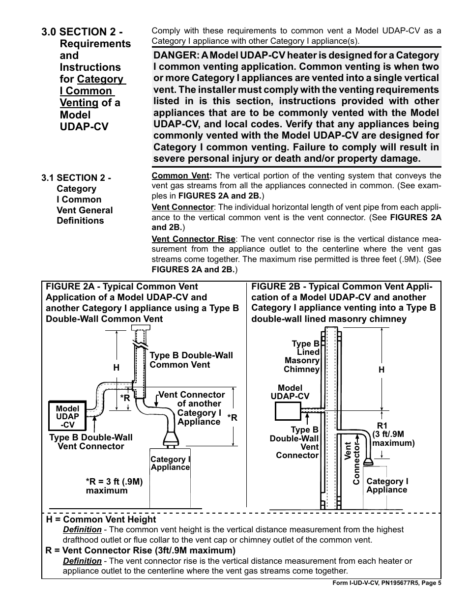 Reznor UDAP-CV with option AV6 Option - Installation - Common Vent User Manual | Page 5 / 8
