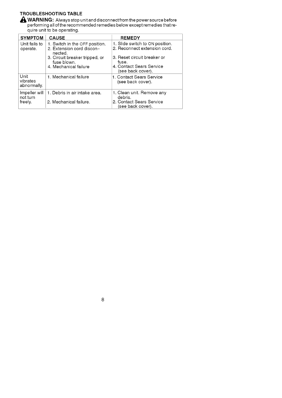 Craftsman 358.748200 User Manual | Page 8 / 16