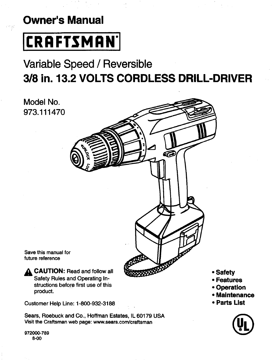 Craftsman 973.111470 User Manual | 16 pages