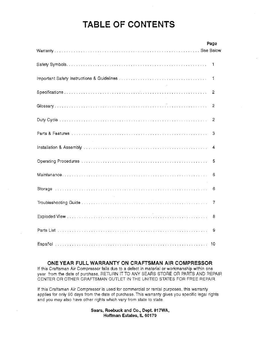 Craftsman 921.166390 User Manual | Page 2 / 20