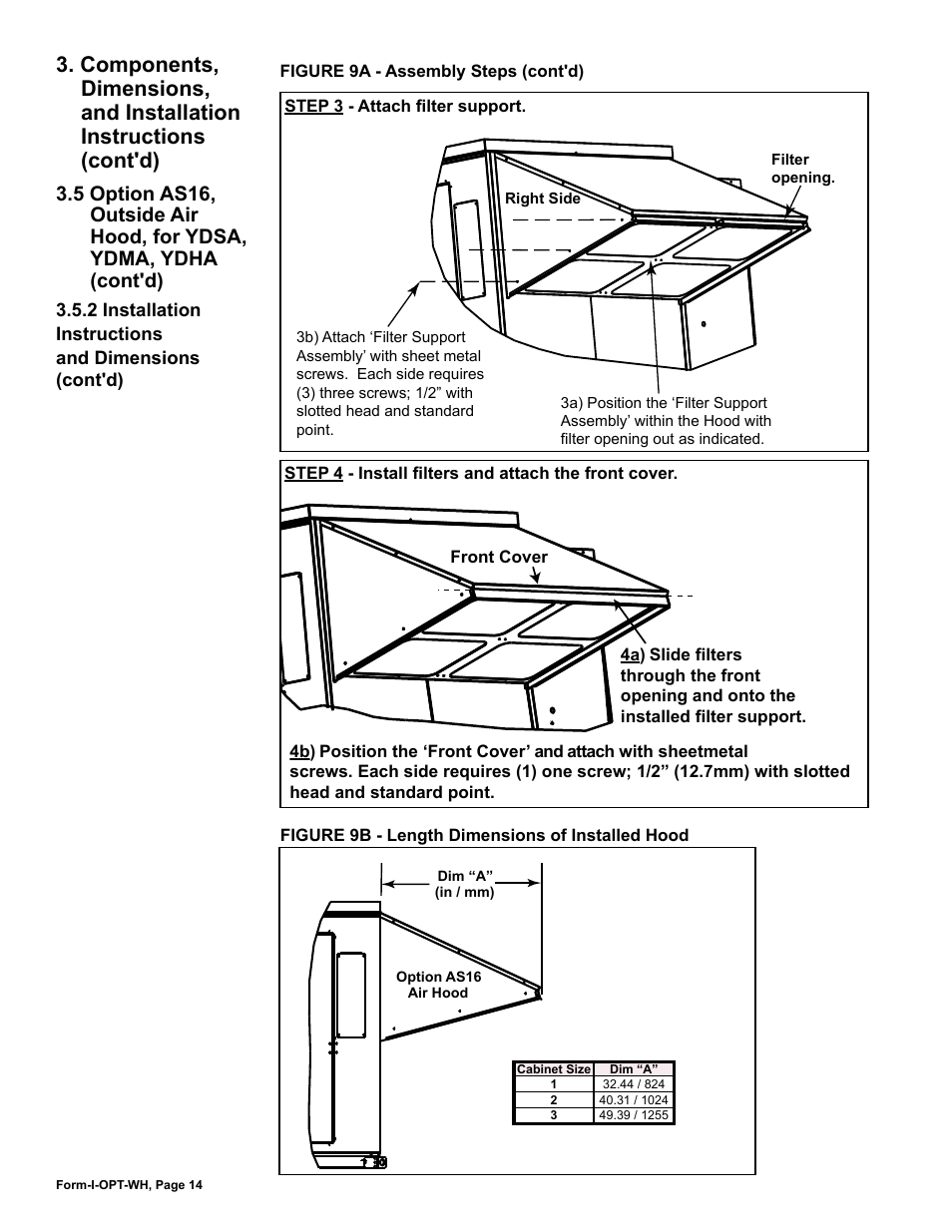 Reznor RBL Option - Installation - Weather Hood Assembly User Manual | Page 14 / 16