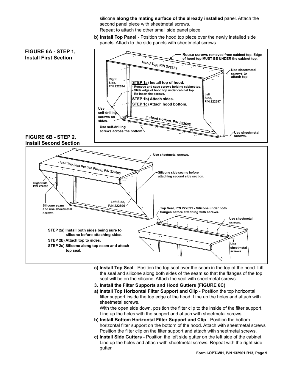 Reznor RBL Option - Installation - Weather Hood Assembly User Manual | Page 9 / 16