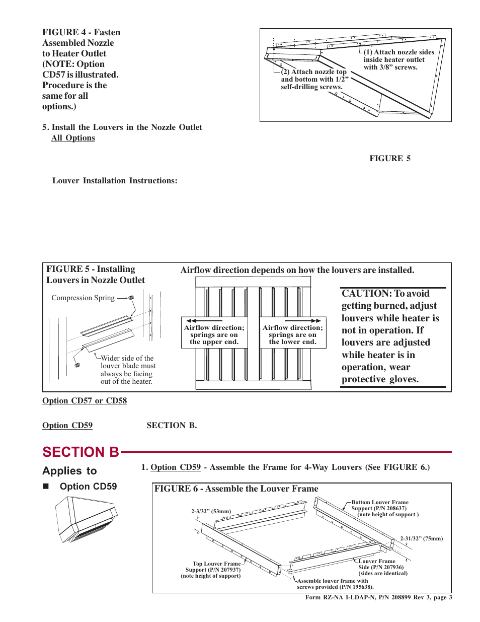Applies to | Reznor LDAP Option - Installation - Discharge Air Nozzles Installation User Manual | Page 3 / 4