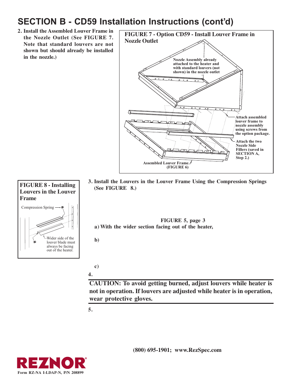 Reznor LDAP Option - Installation - Discharge Air Nozzles Installation User Manual | Page 4 / 4