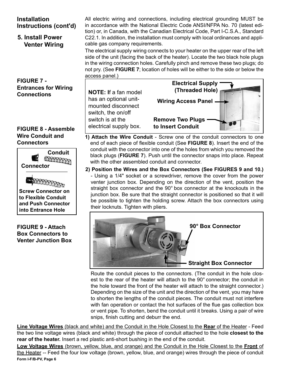 Reznor B Option - Power Venter Installation User Manual | Page 6 / 12