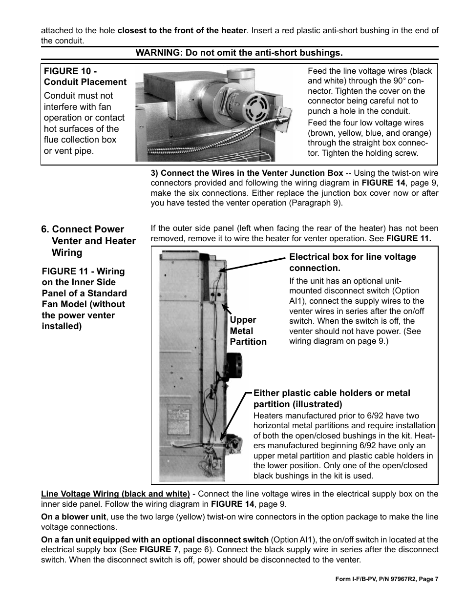 Reznor B Option - Power Venter Installation User Manual | Page 7 / 12