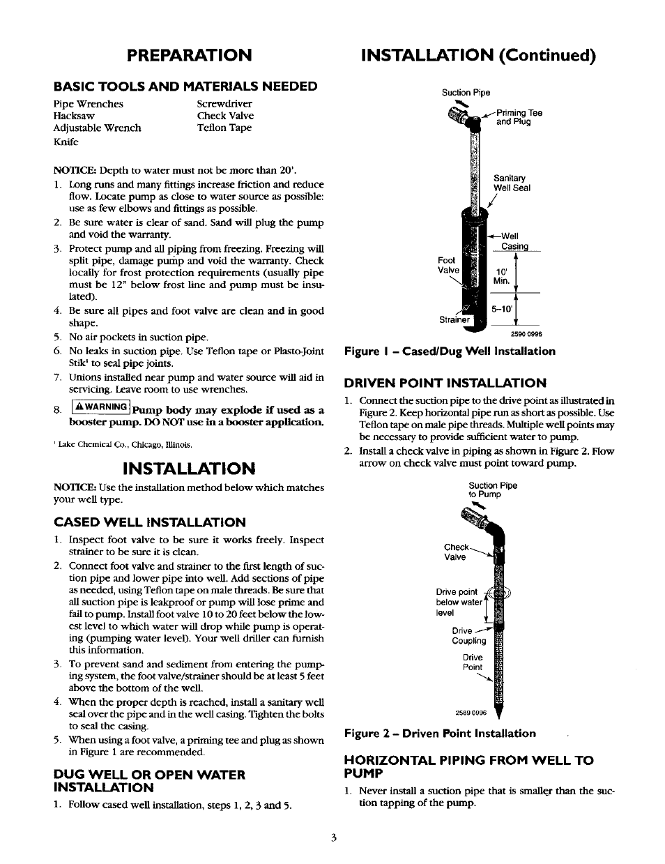 Installation, Preparation installation (continued) | Craftsman 390.262454 User Manual | Page 3 / 12