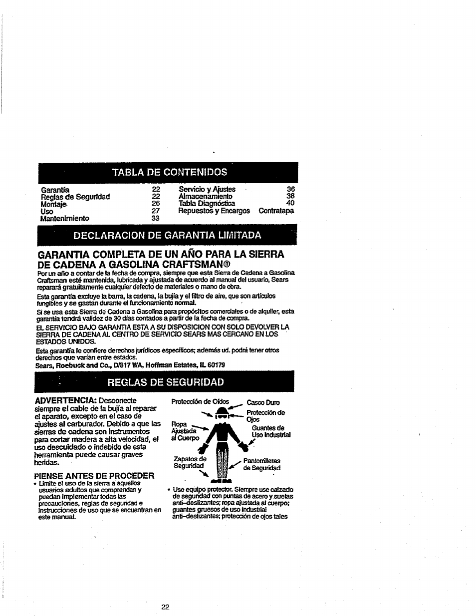 Craftsman 358.352680 User Manual | Page 22 / 44