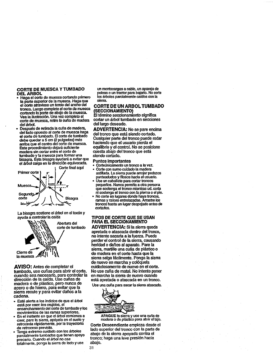 Aviso | Craftsman 358.352680 User Manual | Page 31 / 44