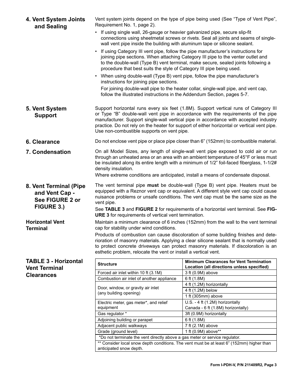 Reznor PDH Option - Installation - Venting Instructions User Manual | Page 3 / 8
