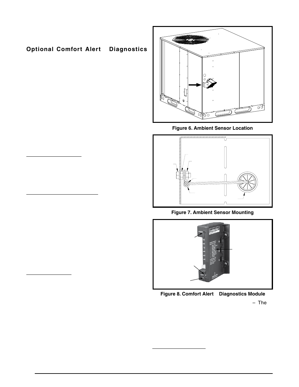 Optional comfort alert, Diagnostics module, 24 vac power wiring | Thermostat demand wiring, L terminal wiring, Dc sol connection | Reznor PDF2SF Unit Installation Manual User Manual | Page 14 / 40