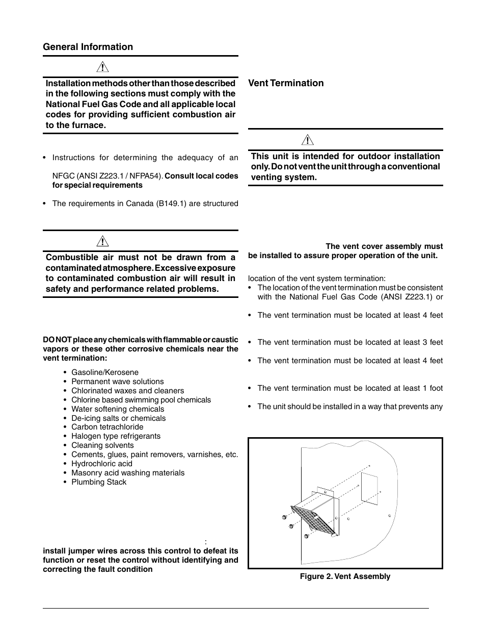Warning | Reznor PDF2SF Unit Installation Manual User Manual | Page 7 / 40