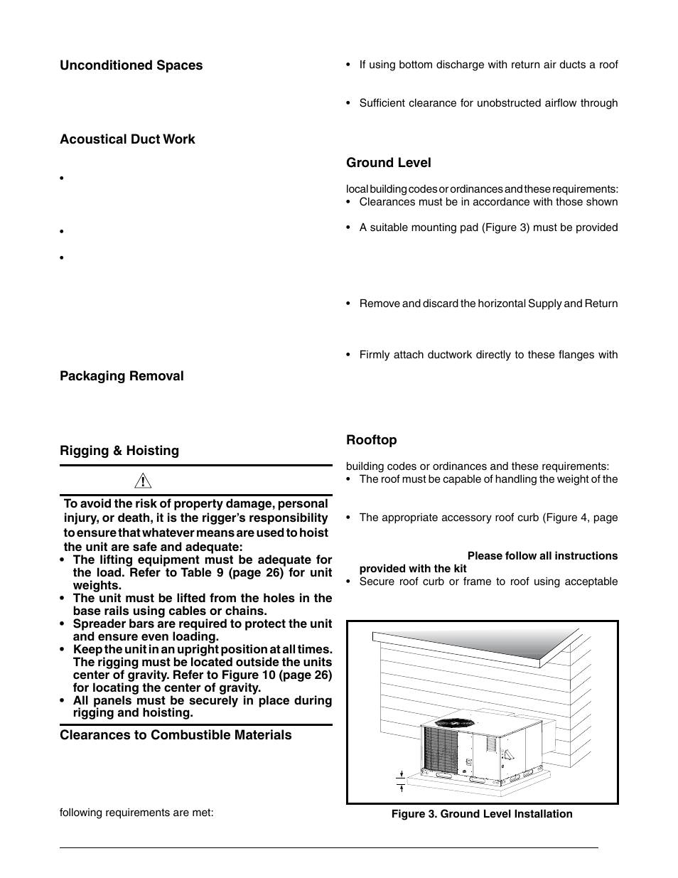 Warning | Reznor PDF2SF Unit Installation Manual User Manual | Page 9 / 40