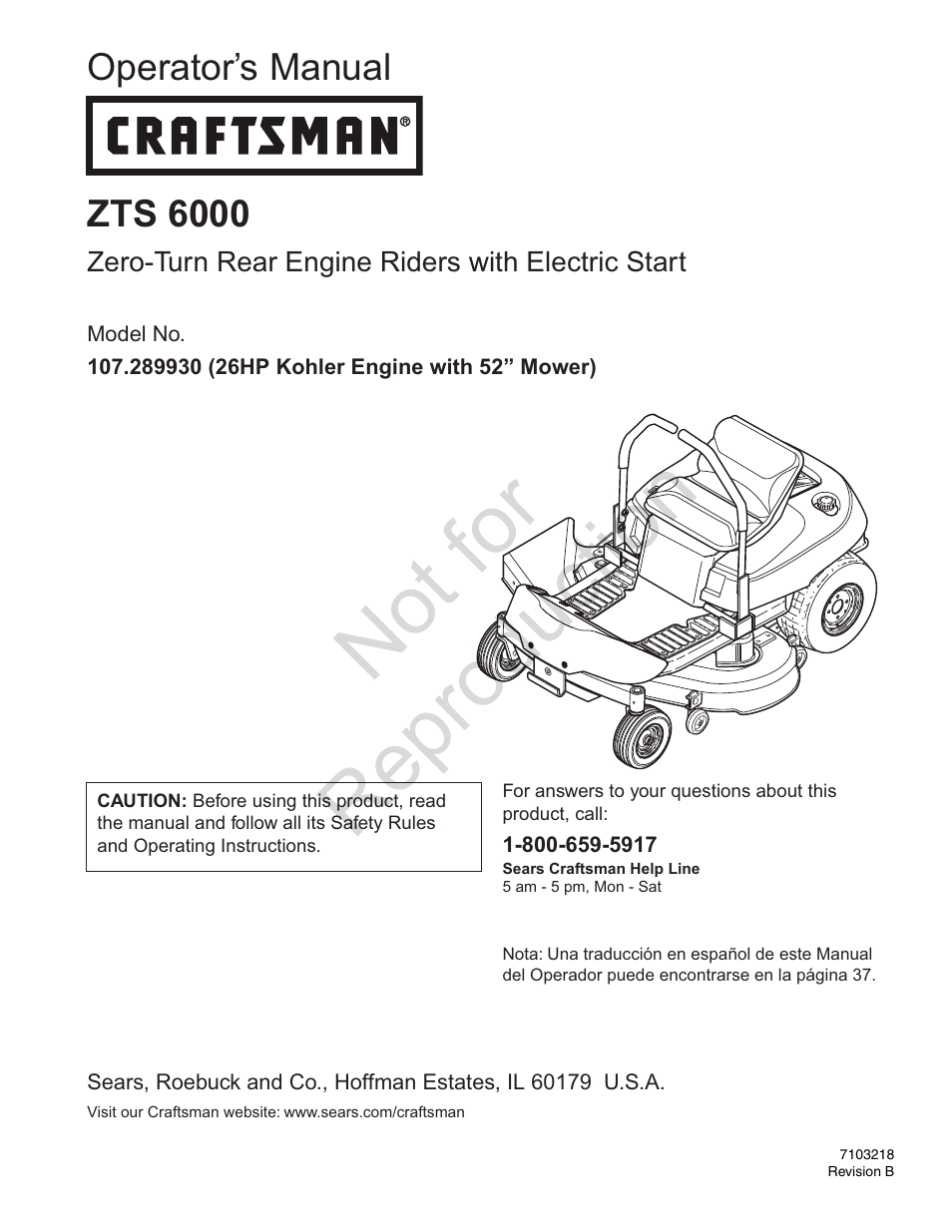 Craftsman 107.28993 User Manual | 112 pages