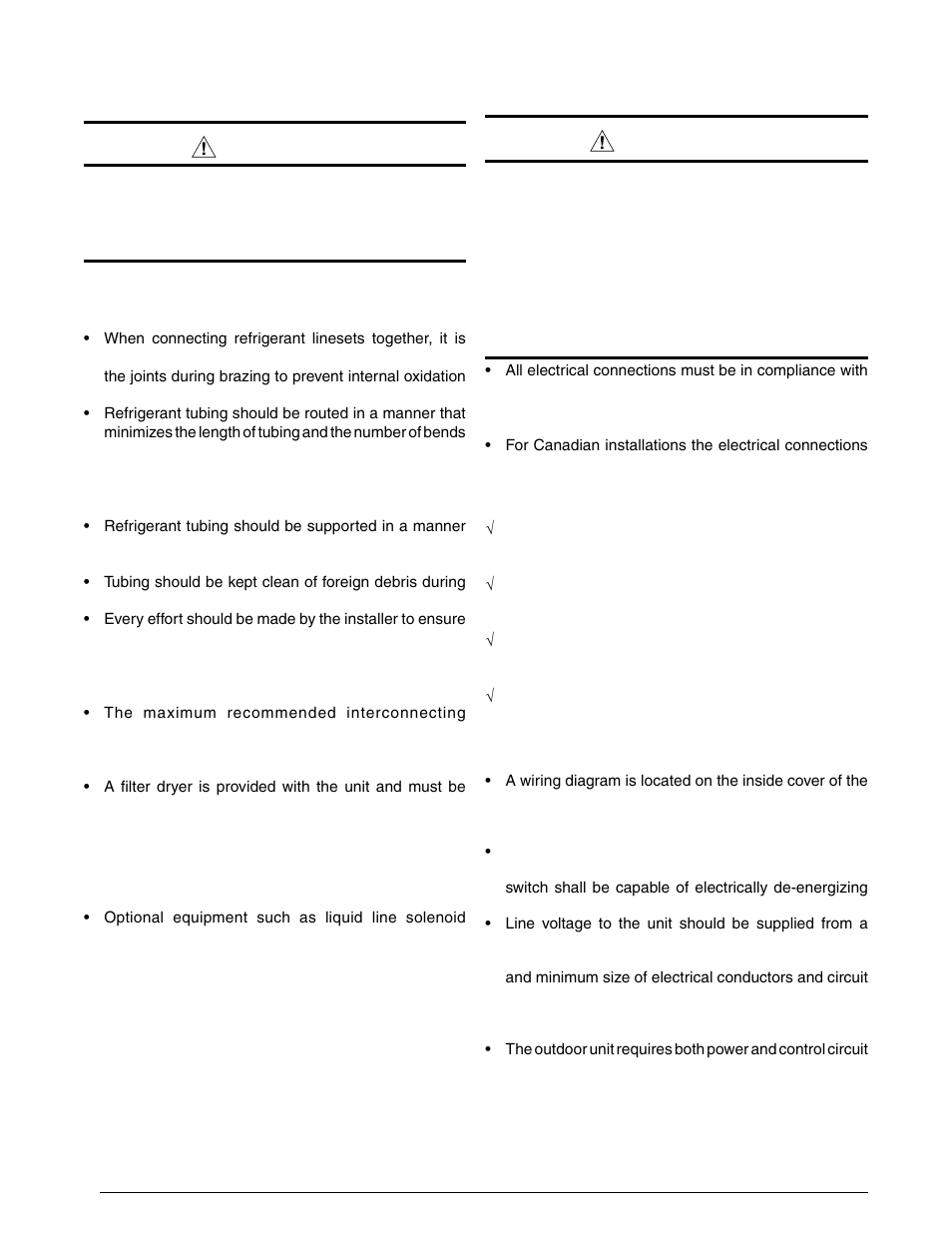 Caution, Warning | Reznor JS4BD (3ph) Unit Installation Manual User Manual | Page 4 / 12