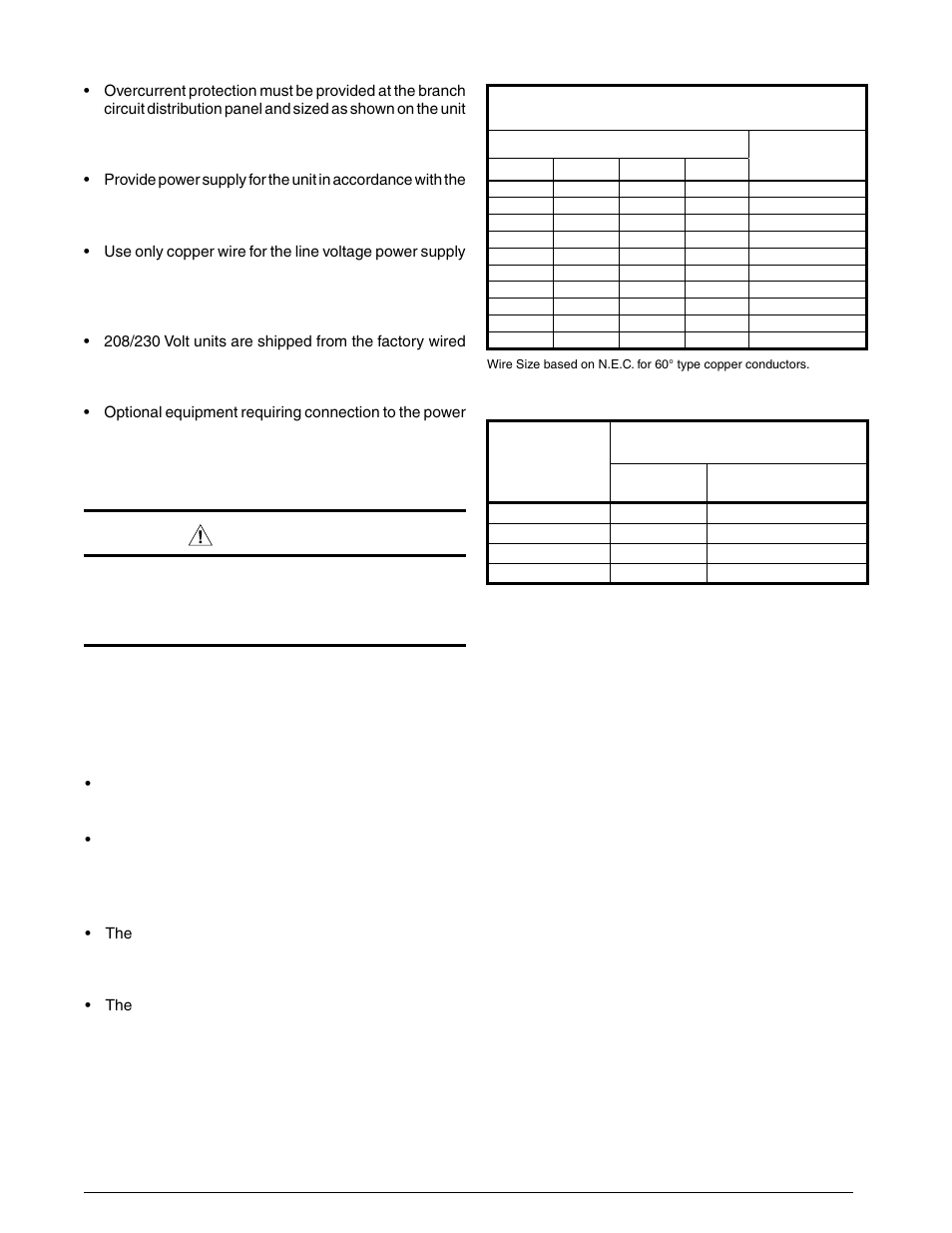 Warning | Reznor JS4BD (3ph) Unit Installation Manual User Manual | Page 5 / 12