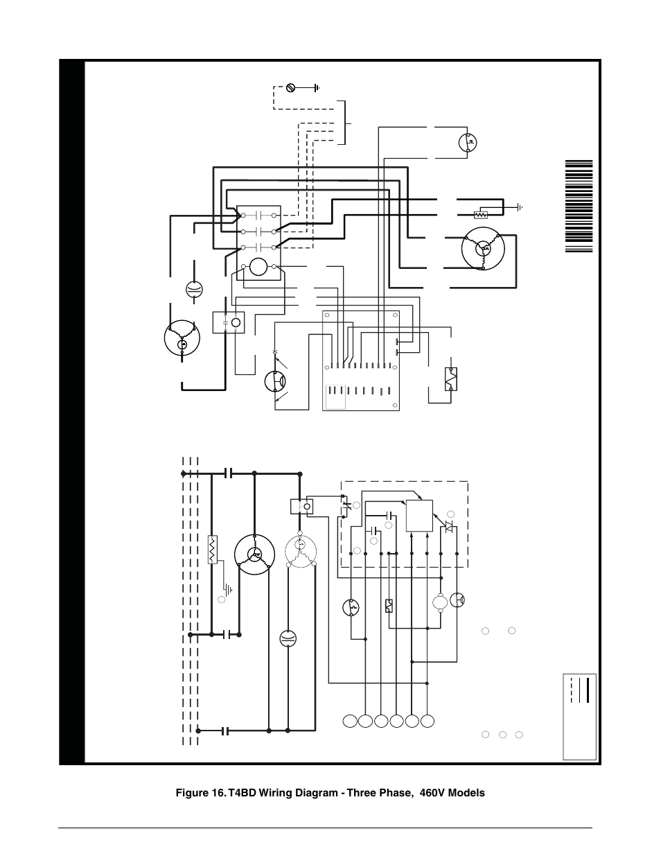 Wiring dia gram, Split system heat pump three phase 460 v | Reznor JT4BD Unit Installation Manual User Manual | Page 25 / 28