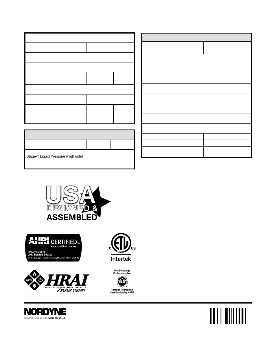 Installation / performance check list, Replacement parts | Reznor JT4BD Unit Installation Manual User Manual | Page 28 / 28